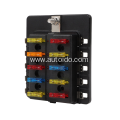 10-Way Blade Fuse Box Holder With LED ATO